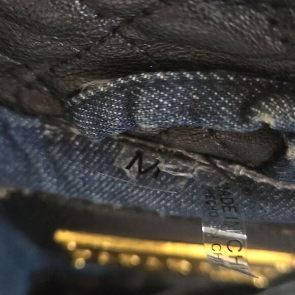 PAPARAZZI BY BIZ JEAN JACKET WITH BLACK FAUX LEATHER TRIM, SIZE MEDIUM - Picture 13 of 13